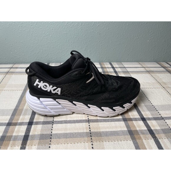 Hoka One One Gaviota 4 Men\'s Size 13D Running Shoes Black White 1123198 BWHT main image 5